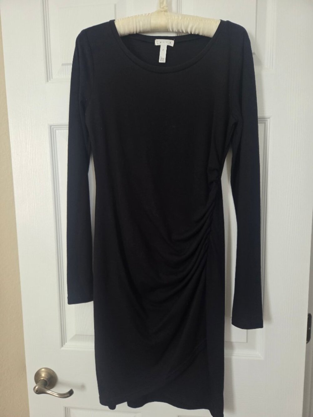 Leith Ruched Long Sleeve Bodycon Long Sleeve Dress - Medium